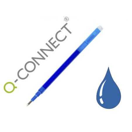 Recambio boligrafo q-connect retractil kf11058 borrable azul caja de 3 unidades