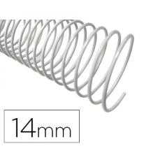 Espiral metalico q-connect blanco 64 5:1 14 mm 1mm caja de 100 unidades