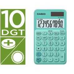 Calculadora casio sl-310uc-gn bolsillo 10 digitos tax +/- tecla color verde