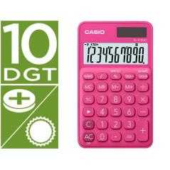 Calculadora casio sl-310uc-rd bolsillo 10 digitos tax +/- tecla color fucsia