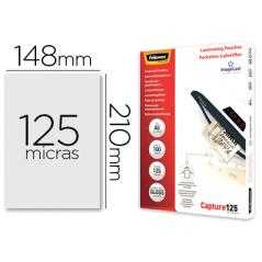 Bolsa de plastificar fellowes brillo din a5 125 mc pack 100 unidades
