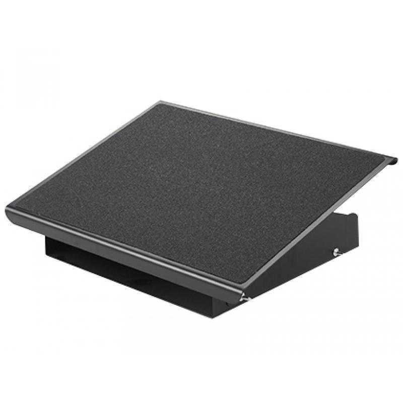 Reposapies metalico q-connect ajustable 3 alturas 415x326x103 mm