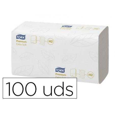 Toalla secamanos tork xpress extrasuave engarzada 2 capas 34x21,2 cm paquete de 100 unidades
