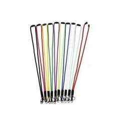 Cordón colgante para identific ador tarifold textil con llavero y mosqueton 43 cm negro pack de 10 unidades - Imagen 1