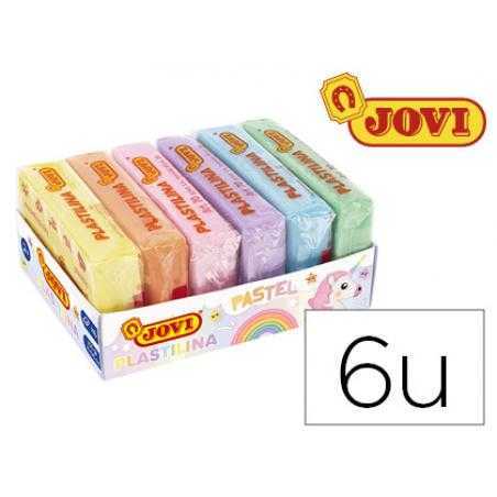 Plastilina jovi 70 surtida tamaño pequeño colores pastel surtidos caja de 6 unidades 50 g - Imagen 1