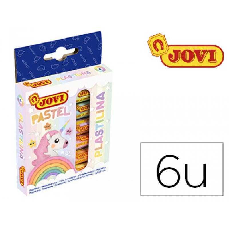 Plastilina jovi 90 estuche 6 unidades colores pastel surtidos 15 g - Imagen 1