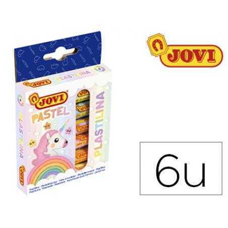 Plastilina jovi 90 estuche 6 unidades colores pastel surtidos 15 g - Imagen 1
