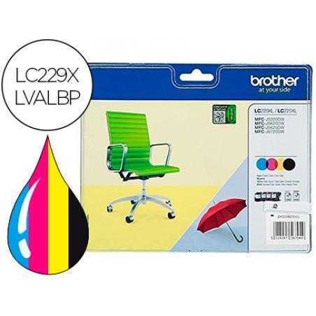 Ink-jet brother lc229xlvalbp mfc-j5320dw / j5620dw / j5625dw / j5720dw pack 4 colores negro amarillo cian