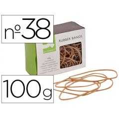 Gomillas elasticas q-connect 100 gr 150x3 mm numero 38