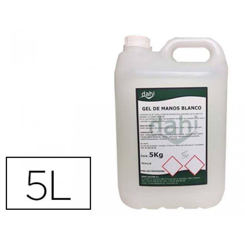 Gel de manos dahi blanco nacarado garrafa de 5 litros