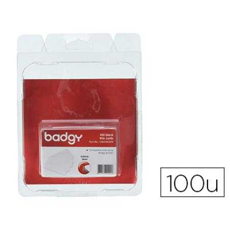 Tarjeta pvc para impresora badgy grosor 0,50 mm pack de 100 unidades - Imagen 1