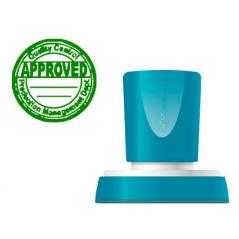 Sello x'stamper quix personalizable color verde redondo diametro 38 mm q-53 - Imagen 1