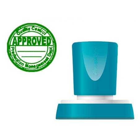 Sello x'stamper quix personalizable color verde redondo diametro 38 mm q-53 - Imagen 1