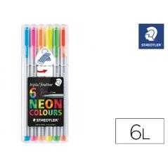Rotulador staedtler triplus neon colours estuche de 6 unidades colores surtidos - Imagen 1