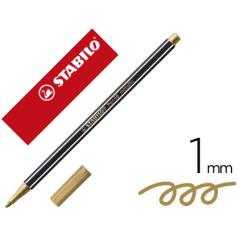 Rotulador stabilo acuarelable pen 68 metalico oro punta gruesa 1mm