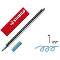 Rotulador stabilo acuarelable pen 68 metalico azul punta gruesa 1mm