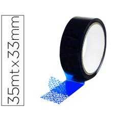 Cinta seguridad q-connect precinto postal azul 35 mt x 33 mm
