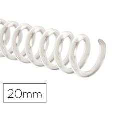 Espiral plastico q-connect transparente 32 5:1 20mm 2mm caja de 100 unidades
