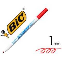Rotulador bic velleda fino para pizarra rojo punta redonda 1 mm