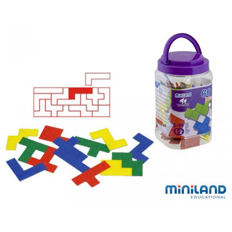 Juego didactico miniland pentominos de colores