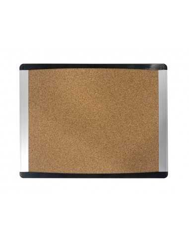 Pizarra corcho bi-office inka reciclado marco de aluminio y laterales plastico negro 280x216 mm