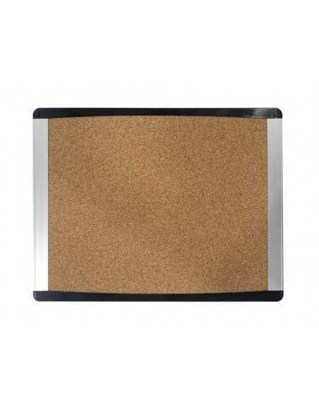 Pizarra corcho bi-office inka reciclado marco de aluminio y laterales plastico negro 280x216 mm