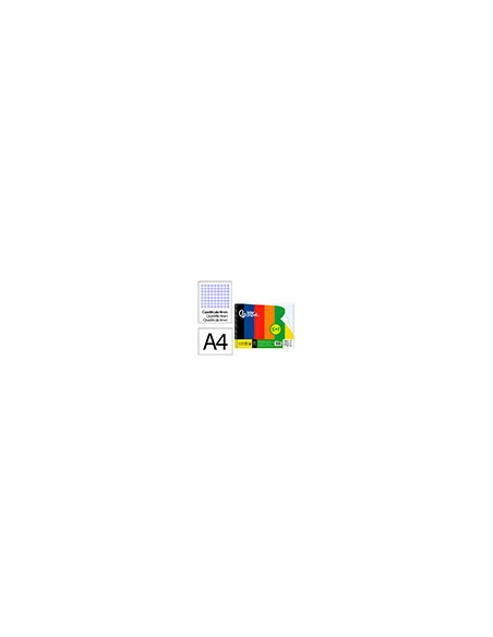 Cuaderno espiral liderpapel din a4 tapa polipropileno 80h 90gr cuadro 4mm con margen pack 5+1 colores surtidos
