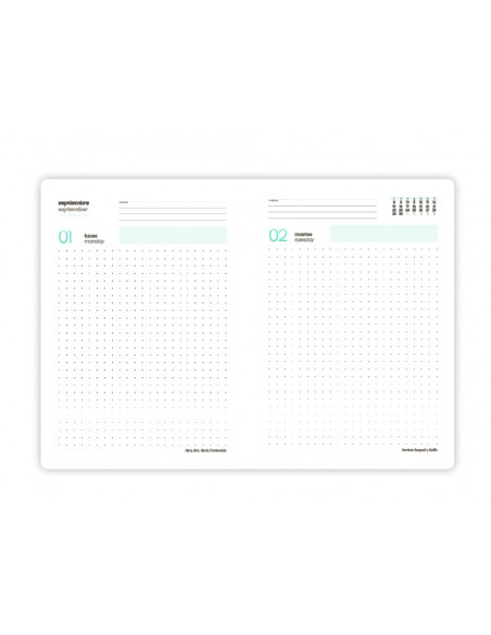Agenda escolar liderpapel 25-26 espiral kymolos dia pagina a5 bilingüe papel fsc 80 gr