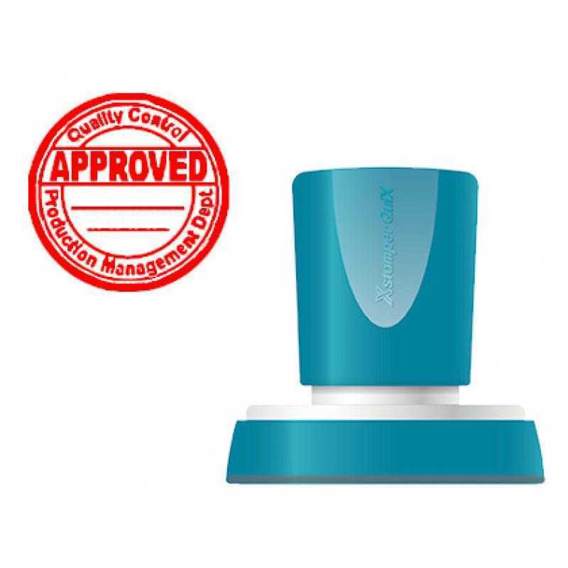 Sello x'stamper quix personalizable color rojo redondo diametro 38 mm q-53 - Imagen 1