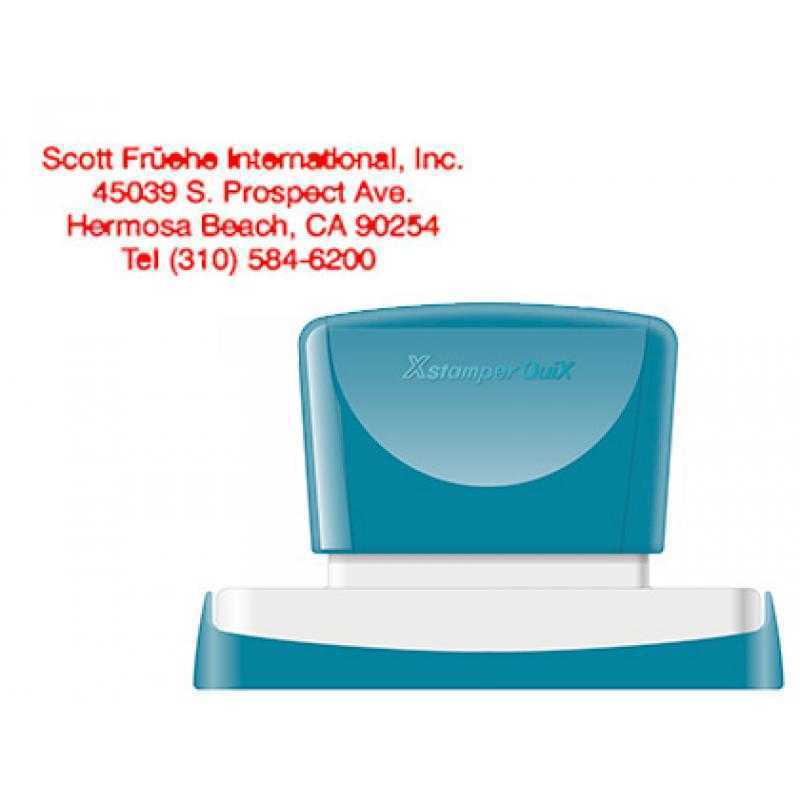 Sello x'stamper quix personalizable color rojo medidas 28x78 mm q-24 - Imagen 1