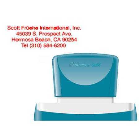 Sello x'stamper quix personalizable color rojo medidas 28x78 mm q-24 - Imagen 1
