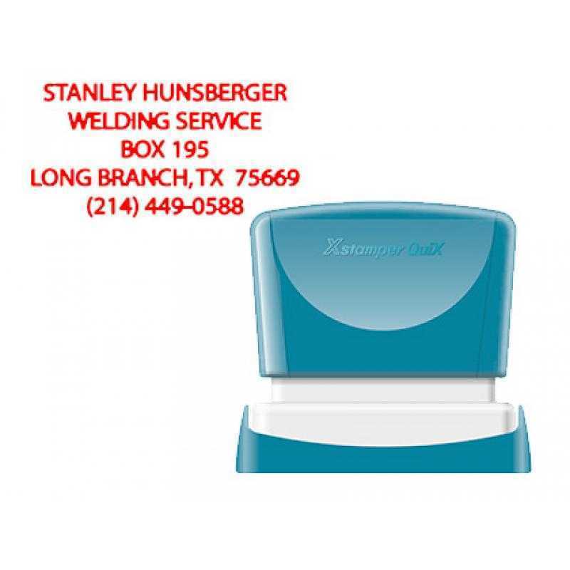 Sello x'stamper quix personalizable color rojo medidas 24x49 mm q-12 - Imagen 1