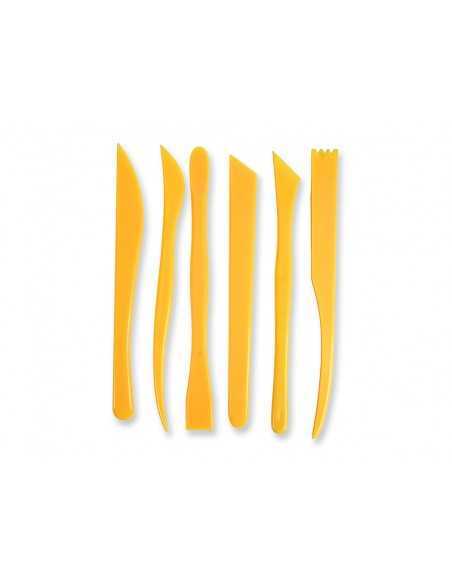 Instrumentos de modelar liderpapel para arcilla y plastilina caja de 6 piezas