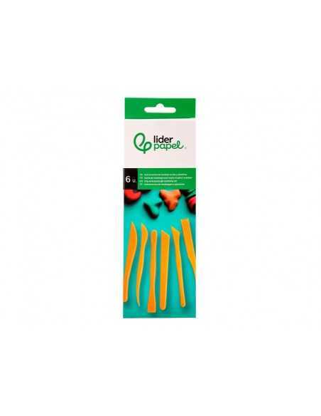 Instrumentos de modelar liderpapel para arcilla y plastilina caja de 6 piezas
