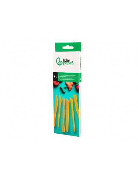 Instrumentos de modelar liderpapel para arcilla y plastilina caja de 6 piezas
