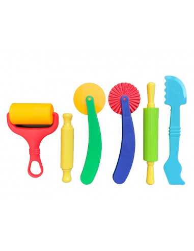 Instrumentos de modelar liderpapel para plastilina de plastico caja de 6 piezas