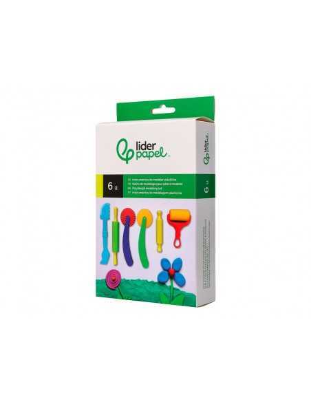 Instrumentos de modelar liderpapel para plastilina de plastico caja de 6 piezas Instrumentos de modelar liderpapel para plastilina de plastico caja de 6 piezas
