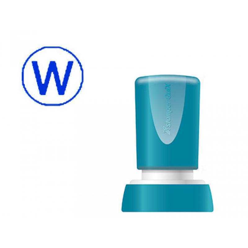 Sello x'stamper quix personalizable color azul redondo diametro 20 mm q-34 - Imagen 1