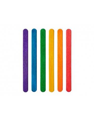 Palitos de madera liderpapel colores surtidos 15x1,8 cm bolsa con 50 unidades