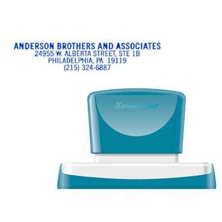 Sello x'stamper quix personalizable color azul medidas 16x83 mm q-26 - Imagen 1