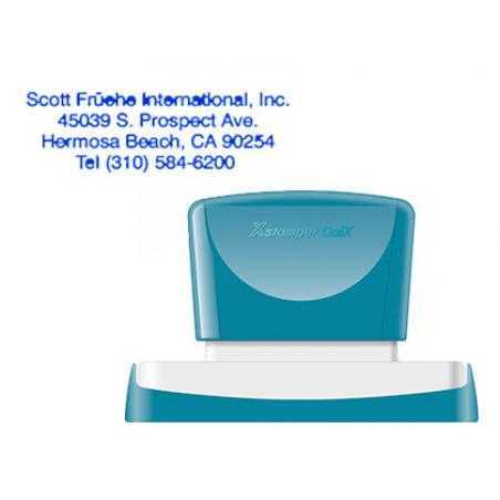 Sello x'stamper quix personalizable color azul medidas 28x78 mm q-24 - Imagen 1
