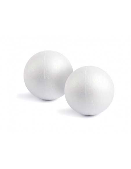 Figura de espuma blanca liderpapel bola de 7 cm bolsa con 6 unidades