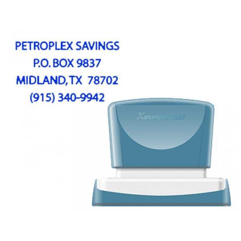 Sello x'stamper quix personalizable color azul medidas 36x61 mm q-16 - Imagen 1