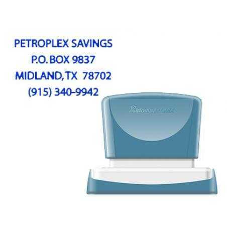 Sello x'stamper quix personalizable color azul medidas 36x61 mm q-16 - Imagen 1