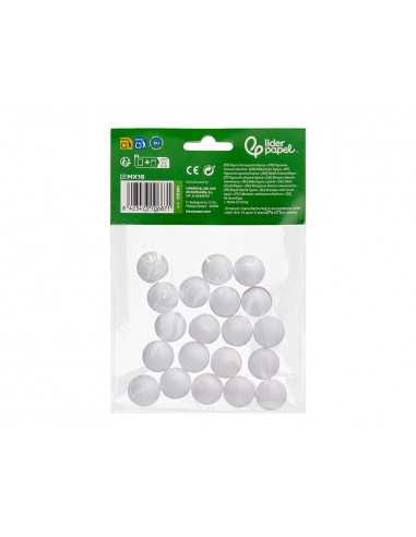 Figura de espuma blanca liderpapel bola de 2 cm bolsa con 20 unidades