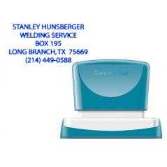 Sello x'stamper quix personalizable color azul medidas 24x49 mm q-12 - Imagen 1