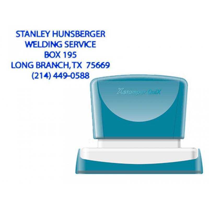 Sello x'stamper quix personalizable color azul medidas 24x49 mm q-12 - Imagen 1