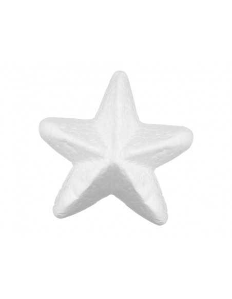 Figura de espuma blanca liderpapel estrella de 4 cm bolsa con 6 unidades