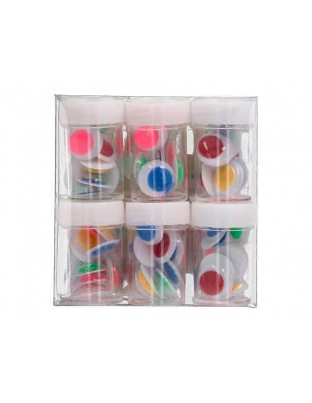 Ojo liderpapel 18 mm blanco con pupila de colores surtidos pack de 108 unidades Ojo liderpapel 18 mm blanco con pupila de colores surtidos pack de 108 unidades