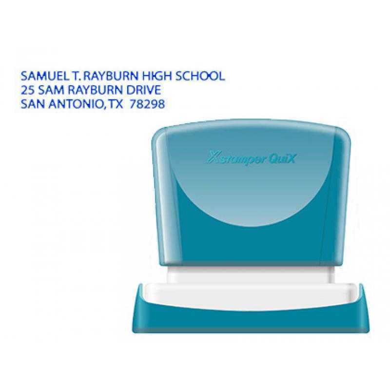 Sello x'stamper quix personalizable color azul medidas 14x60 mm q-14 - Imagen 1